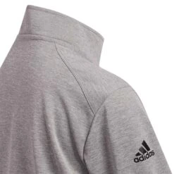 Adidas 2022 Boys Heather Quarter Zip Pullover -Callaway Store adidas 2022 boys heather quarter zip pullover grey three detail 2 itempicture