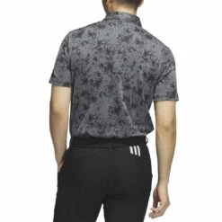 Adidas Burst Jacquard Polo 10 Adidas Burst Jacquard Polo -Callaway Store adidas 2023 burst jacquard polo black back itempicture