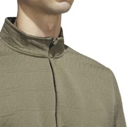 Adidas DWR 1/4 Zip Pullover 14 Adidas DWR 1/4 Zip Pullover -Callaway Store adidas 2023 dwr quarter zip pullover olive strata collar detail itempicture