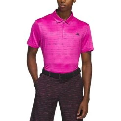 Adidas Stripe Zipper Polo 8 Adidas Stripe Zipper Polo -Callaway Store adidas 2023 stripe zipper polo lucid fuchsia front itempicture