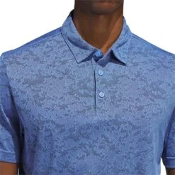 Adidas Textured Jacquard Polo 16 Adidas Textured Jacquard Polo -Callaway Store adidas 2023 textured jacquard polo blue fusion detail3 itempicture