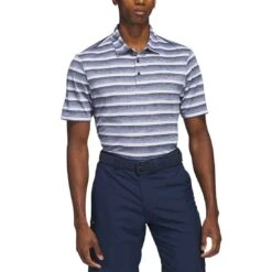 Adidas 2-Color Stripe Polo 8 Adidas 2-Color Stripe Polo -Callaway Store adidas 2023 two color stripe polo collegiate navy white front itempicture
