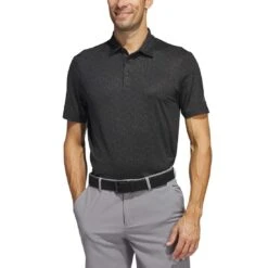 Adidas 2023 Ultimate365 Allover Print Polo -Callaway Store adidas 2023 ultimate365 allover print polo black itempicture
