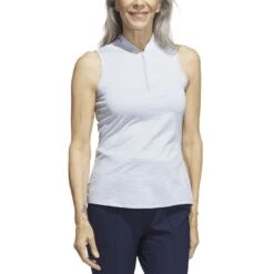 Adidas Women's Two Color Ottoman Sleeveless Polo 18 Adidas Women's Two Color Ottoman Sleeveless Polo -Callaway Store adidas 2023 women s two color ottoman sleeveless polo wonder blue itempicture