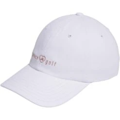 Adidas Women's Peace Love Golf Hat 9 Adidas Women's Peace Love Golf Hat -Callaway Store adidas 2023 womens peace love golf hat white front itempicture