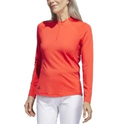 Adidas Women's Ultimate365 Quarter Zip Long Sleeve Mock -Callaway Store adidas 23 womens ultimate365 quarter zip long sleeve mock bright red itempicture