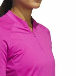 Adidas Women's Ultimate365 Quarter Zip Long Sleeve Mock -Callaway Store adidas 23 womens ultimate365 quarter zip long sleeve mock lucid fuchsia detail1 itempicture