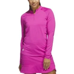 Adidas Women's Ultimate365 Quarter Zip Long Sleeve Mock -Callaway Store adidas 23 womens ultimate365 quarter zip long sleeve mock lucid fuchsia itempicture