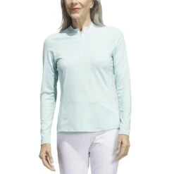 Adidas Women's Ultimate365 Quarter Zip Long Sleeve Mock -Callaway Store adidas 23 womens ultimate365 quarter zip long sleeve mock semi flash aqua itempicture
