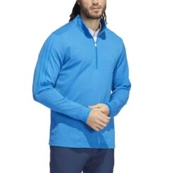 Adidas 3-Stripe Quarter Zip Layering -Callaway Store adidas 3 stripe quarter zip layering blue rush model itempicture