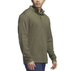 Adidas 3-Stripe Quarter Zip Layering -Callaway Store adidas 3 stripe quarter zip layering olive strata itempicture