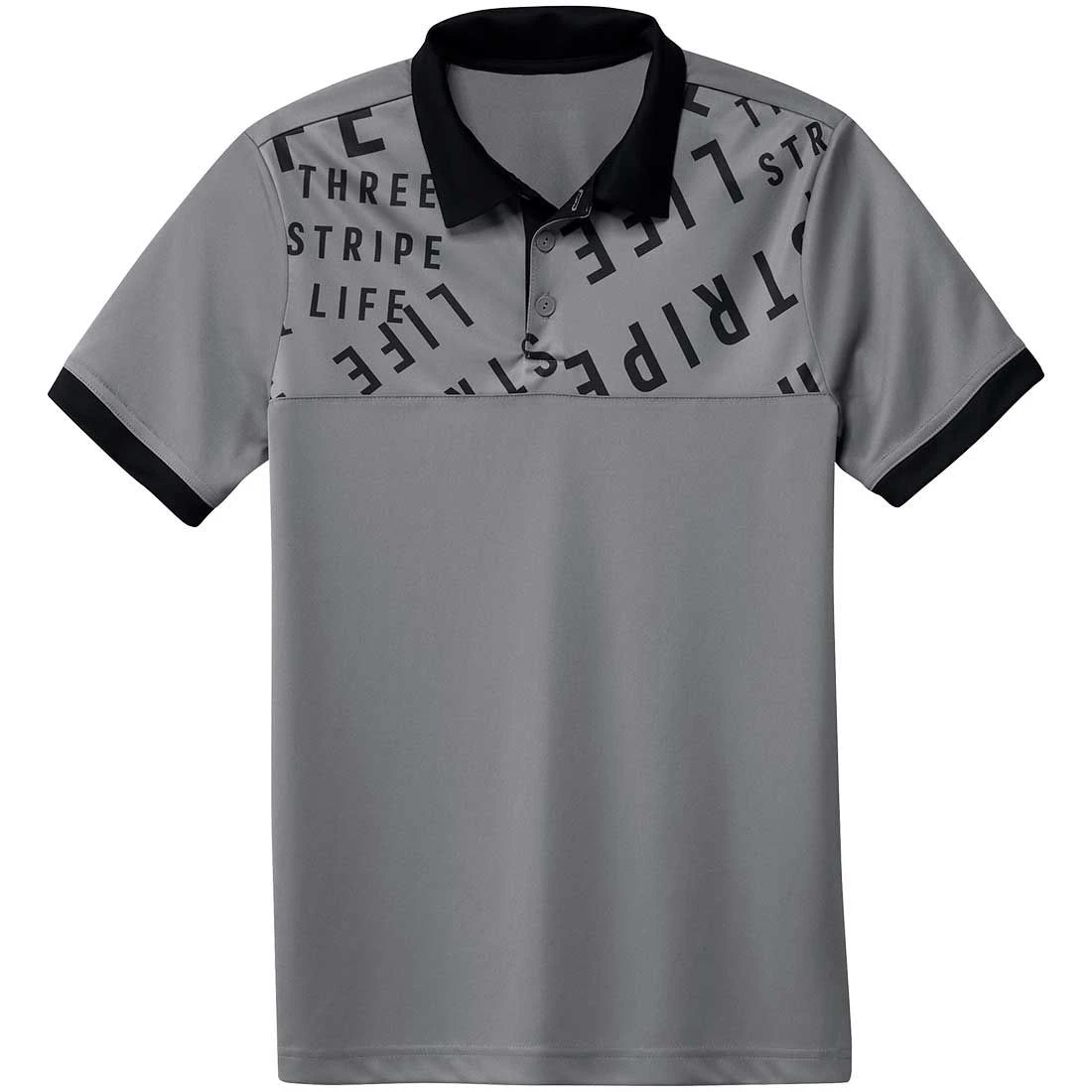 Adidas Boys 3-Stripes Life Print Polo 1 Adidas Boys 3-Stripes Life Print Polo