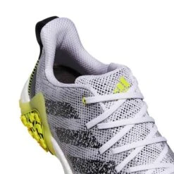 Adidas Codechaos 22 Golf Shoes White/Black/Beam Yellow 12 Adidas Codechaos 22 Golf Shoes White/Black/Beam Yellow -Callaway Store adidas codechaos 22 golf shoes white black beam yellow top detail itempicture