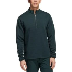 Adidas DWR Quarter Zip -Callaway Store adidas fw22 dwr quarter zip shadow green front itempicture