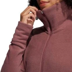 Adidas Women's Polar Fleece Jacket 13 Adidas Women's Polar Fleece Jacket -Callaway Store adidas fw22 womens polar fleece jacket quiet crimson collar detail itempicture