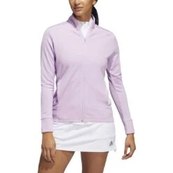 Adidas Women's Textured Full Zip Jacket -Callaway Store adidas fw22 womens textured full zip jacket bliss lilac itempicture