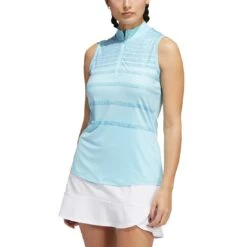 Adidas Women's Ultimate365 Herringbone Stripe Sleeveless Polo 7 Adidas Women's Ultimate365 Herringbone Stripe Sleeveless Polo -Callaway Store adidas fw22 womens ultimate365 herringbone stripe polo pulse blue front itempicture