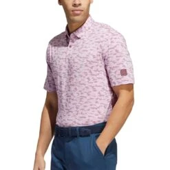 Adidas Go-To Camo Print Polo -Callaway Store adidas go to camo print polo quiet crimson front itempicture