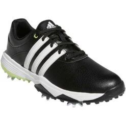 Adidas Juniors Tour360 Infinity Golf Shoes Black/White/Pulse Lime -Callaway Store adidas juniors tour360 infinity golf shoes black white pulse lime gv9666 toe itempicture