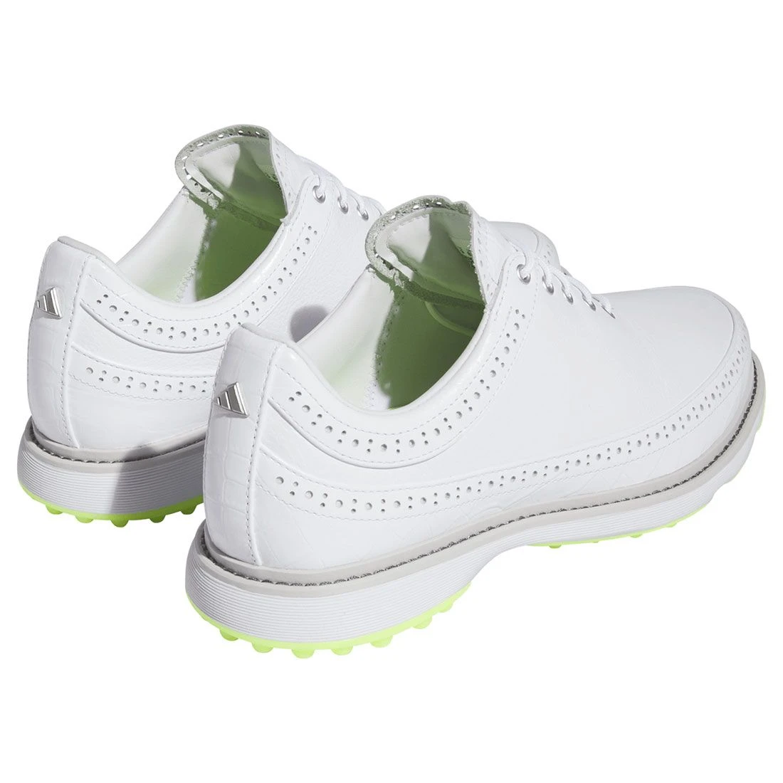 Adidas MC80 Golf Shoes White/Matte Silver/Lucid Lemon 6 Adidas MC80 Golf Shoes White/Matte Silver/Lucid Lemon - Image 6