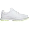 Adidas MC80 Golf Shoes White/Matte Silver/Lucid Lemon