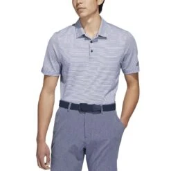 Adidas Ottoman Stripe Polo -Callaway Store adidas ottoman stripe polo collegiate navy model front itempicture