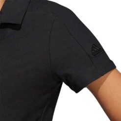 Adidas S21 Women's Go-To Short Sleeve Polo -Callaway Store adidas s21 womens go to short sleeve polo black detail itempicture