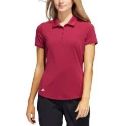 Adidas 2021 Women's Ultimate365 Solid Polo -Callaway Store adidas s21 womens ultimate365 solid short sleeve polo legacy burgundy itempicture