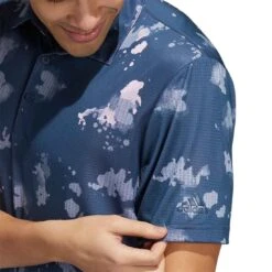Adidas Splatter Print Polo -Callaway Store adidas splatter print polo crew navy detail itempicture