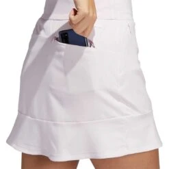 Adidas Women's 16 Inch Frill Skort -Callaway Store adidas ss22 womens 16 inch frill skort almost pink back pocket itempicture