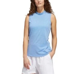 Adidas Women's Essential Sleeveless Polo -Callaway Store adidas ss22 womens essential sleeveless polo blue rush itempicture