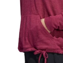 Adidas Women's Essentials Slub Recycled Hoodie -Callaway Store adidas ss22 womens essentials slub recycled hoodie legacy burgundy detail itempicture