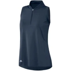 Adidas Women's Racerback Sleeveless Polo -Callaway Store adidas ss22 womens racerback sleeveless polo crew navy front itempicture