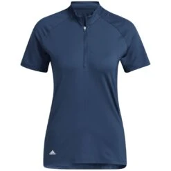 Adidas Women's Short Sleeve Mock Neck Polo -Callaway Store adidas ss22 womens short sleeve mock neck polo crew navy itempicture