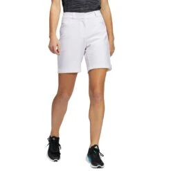 Adidas Women's Solid 7 Inch Shorts -Callaway Store adidas ss22 womens solid 7 inch shorts white front itempicture