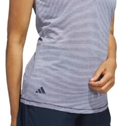 Adidas Women's Two Color Ottoman Sleeveless Polo 16 Adidas Women's Two Color Ottoman Sleeveless Polo -Callaway Store adidas ss23 w two color ottoman sleeveless polo collegiate navy detal itempicture
