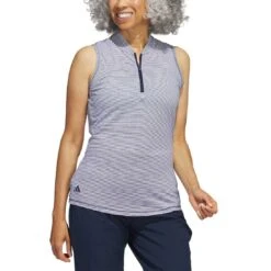 Adidas Women's Two Color Ottoman Sleeveless Polo 13 Adidas Women's Two Color Ottoman Sleeveless Polo -Callaway Store adidas ss23 w two color ottoman sleeveless polo collegiate navy itempicture