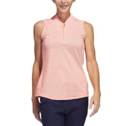 Adidas Women's Two Color Ottoman Sleeveless Polo 19 Adidas Women's Two Color Ottoman Sleeveless Polo -Callaway Store adidas ss23 w two color ottoman sleeveless polo coral fusion itempicture