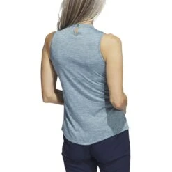 Adidas Women's Heathered Essentials Mock Sleeveless -Callaway Store adidas ss23 womens heathered essentials mock arctic fusion back itempicture