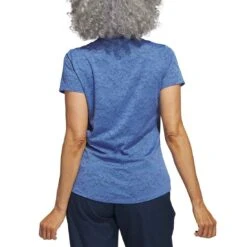 Adidas Women's Jacquard Polo 11 Adidas Women's Jacquard Polo -Callaway Store adidas ss23 womens jacquard polo blue fusion back itempicture