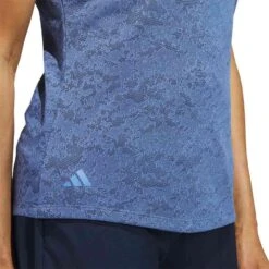 Adidas Women's Jacquard Polo 13 Adidas Women's Jacquard Polo -Callaway Store adidas ss23 womens jacquard polo blue fusion detail1 itempicture