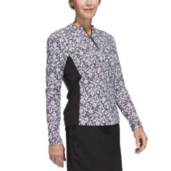 Adidas Women's Ultimate365 Print Pullover 13 Adidas Women's Ultimate365 Print Pullover -Callaway Store adidas ss23 womens ultimate365 print pullover black white side itempicture