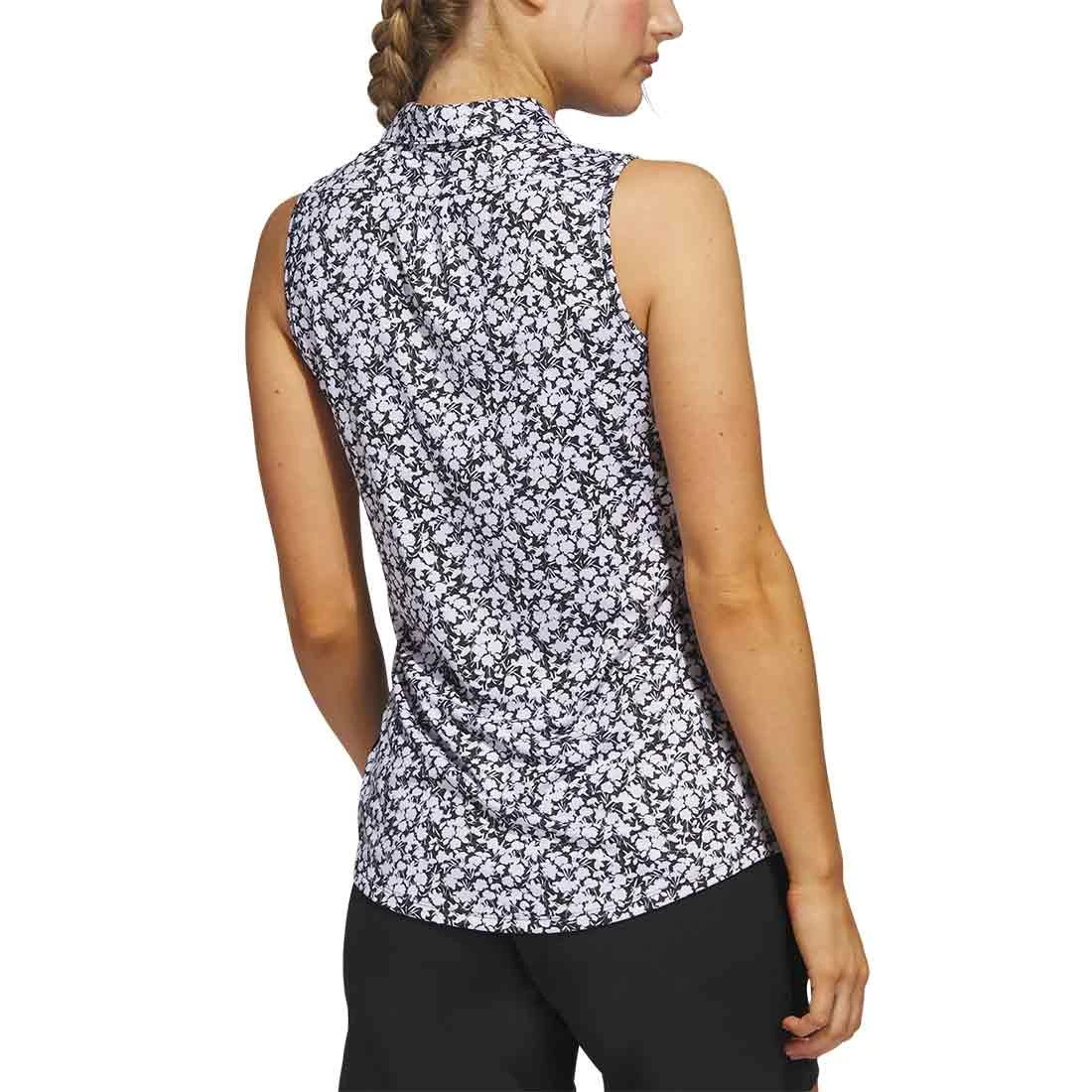 Adidas Women's Ultimate365 Printed Sleeveless Polo 5 Adidas Women's Ultimate365 Printed Sleeveless Polo - Image 5