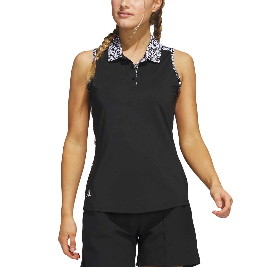 Adidas Women's Ultimate365 Printed Sleeveless Polo 3 Adidas Women's Ultimate365 Printed Sleeveless Polo - Image 3