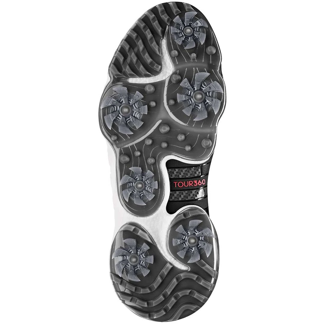 Adidas Tour360 Infinity Golf Shoes Black/Black/Red 2 Adidas Tour360 Infinity Golf Shoes Black/Black/Red - Image 2