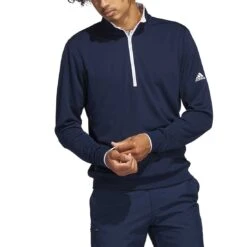 Adidas UPF Quarter Zip Pullover 5 Adidas UPF Quarter Zip Pullover -Callaway Store adidas upf quarter zip pullover collegiate navy model itempicture