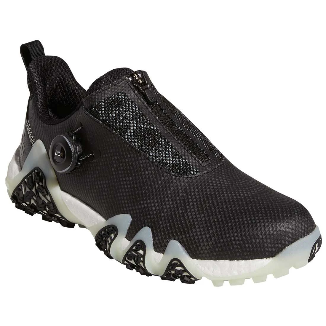 Adidas Women's Codechaos 22 BOA Golf Shoes Black/Linen Green/Dark Silver 3 Adidas Women's Codechaos 22 BOA Golf Shoes Black/Linen Green/Dark Silver - Image 3