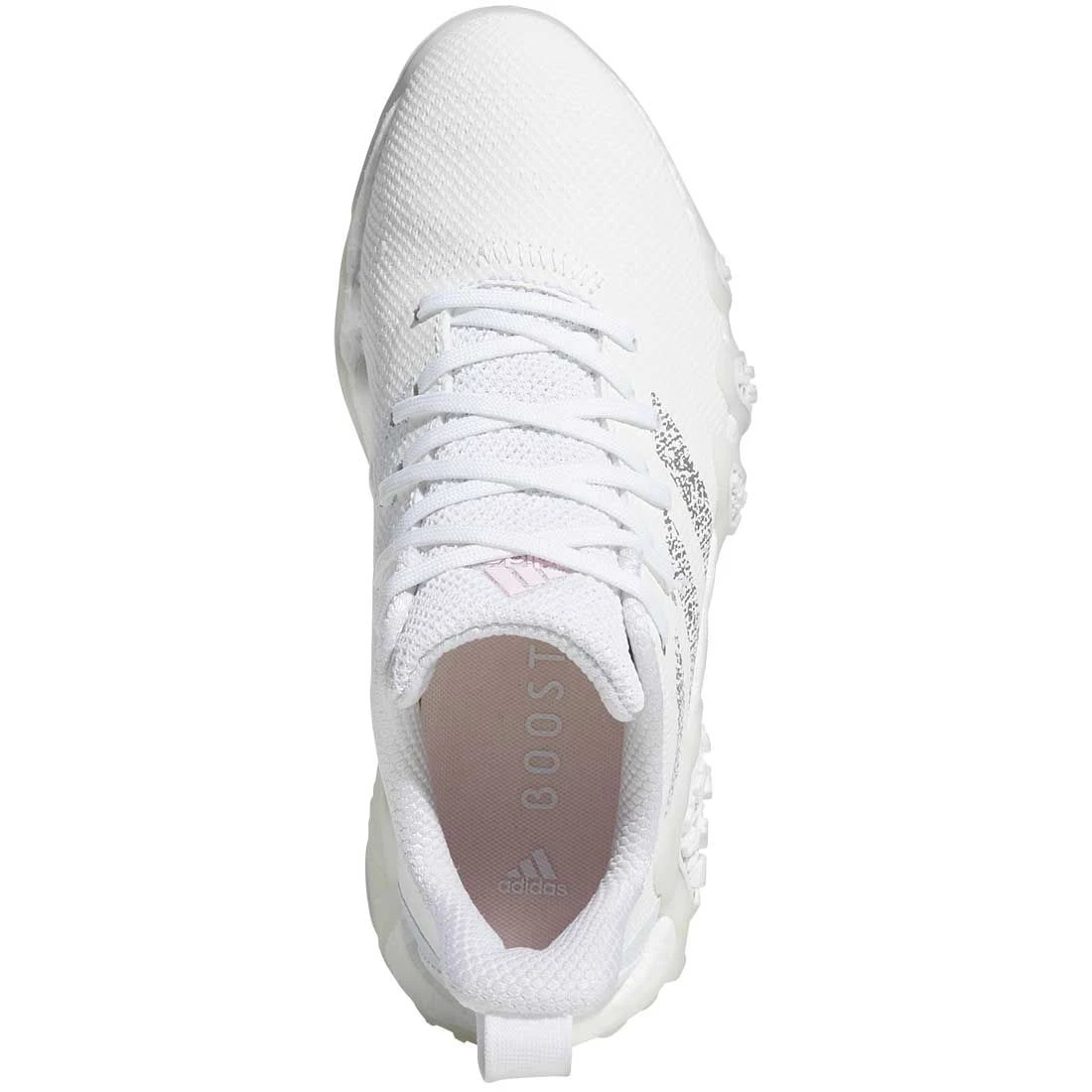 Adidas Women's Codechaos 22 Golf Shoes White/Silver/Clear Pink 5 Adidas Women's Codechaos 22 Golf Shoes White/Silver/Clear Pink - Image 5