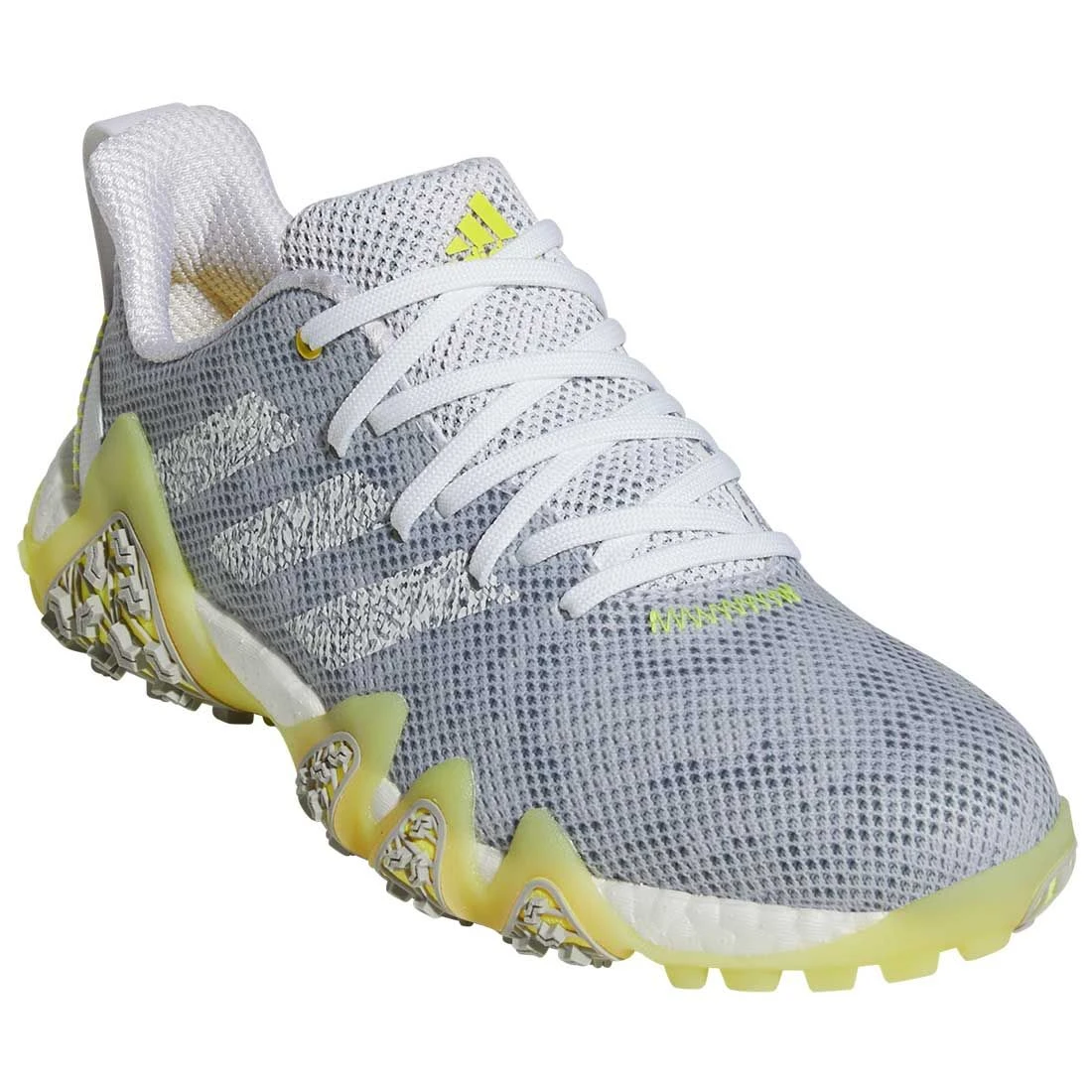 Adidas Women's Codechaos 22 Golf Shoes White/White/Beam Yellow 3 Adidas Women's Codechaos 22 Golf Shoes White/White/Beam Yellow - Image 3