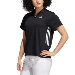Adidas FW21 Women's 3-Stripe Polo -Callaway Store adidas womens fw21 3 stripe polo black itempicture
